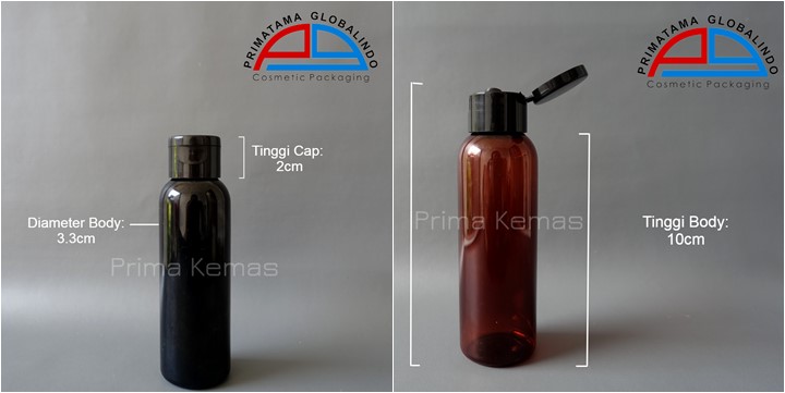 Botol Fliptop 100 ml kemasan skincare, kemasan bodycare, kemasan haircare 