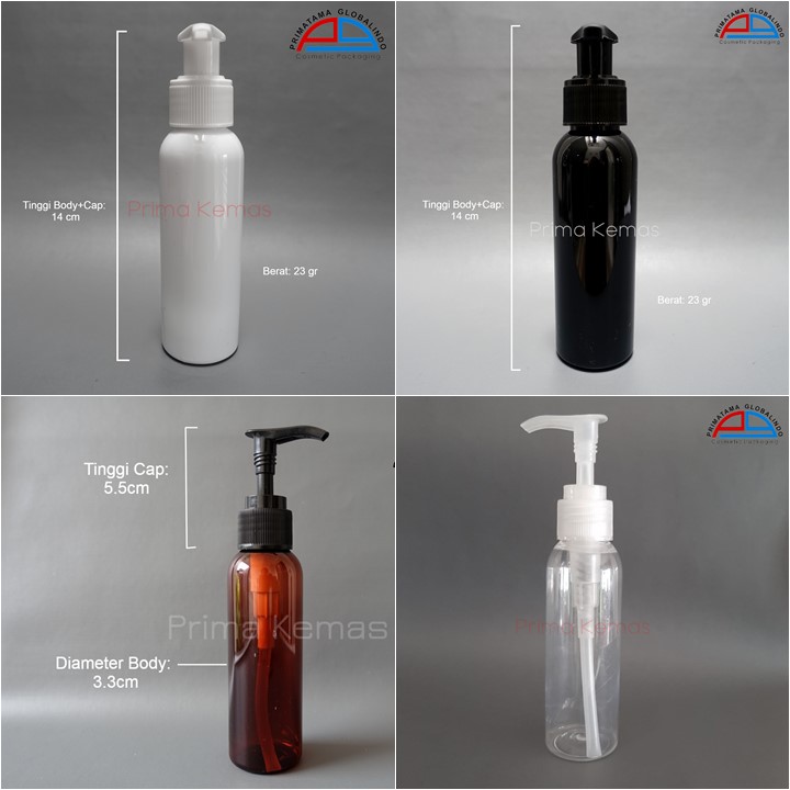 Botol Pump Lotion 100 ml kemasan skincare, kemasan bodycare, kemasan haircare 