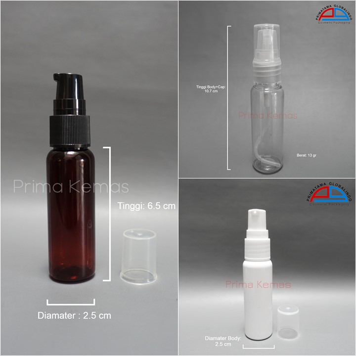 Botol Pump Treatment 27 ml kemasan skincare, kemasan bodycare, kemasan haircare 