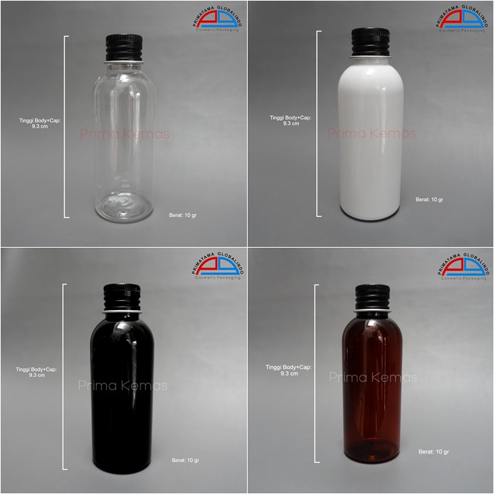 Botol Cap Aluminum 60 ml kemasan skincare, kemasan bodycare, kemasan haircare 