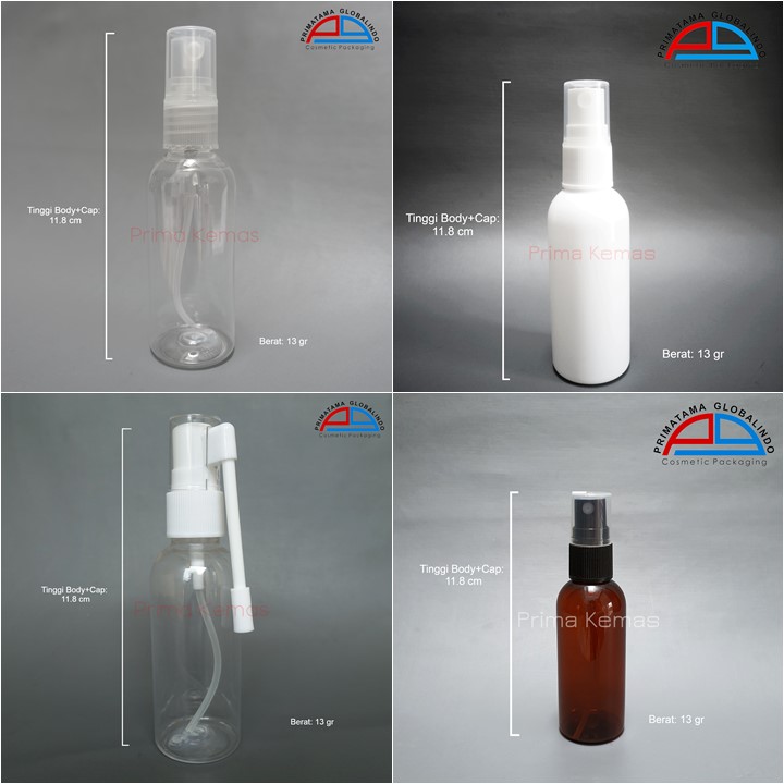 Botol Sprayer 60 ml kemasan skincare, kemasan bodycare, kemasan haircare 