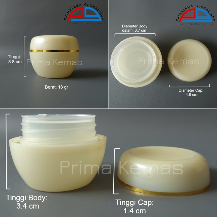 Pot Cream Apel 12.5 gr kemasan skincare, kemasan bodycare