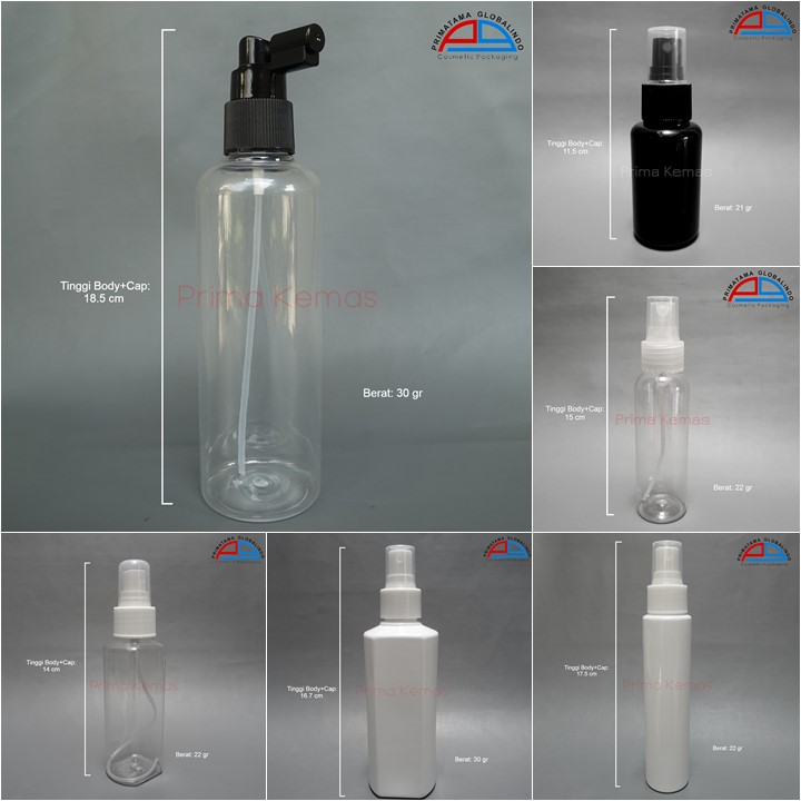Botol Sprayer kemasan skincare, kemasan bodycare 
